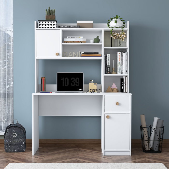 Hanah Home Escritorio y Estantería de Estudio HA128 - 3977 Blanco Hanah Home Escritorio y Estantería de Estudio HA128 - 3977 Blanco